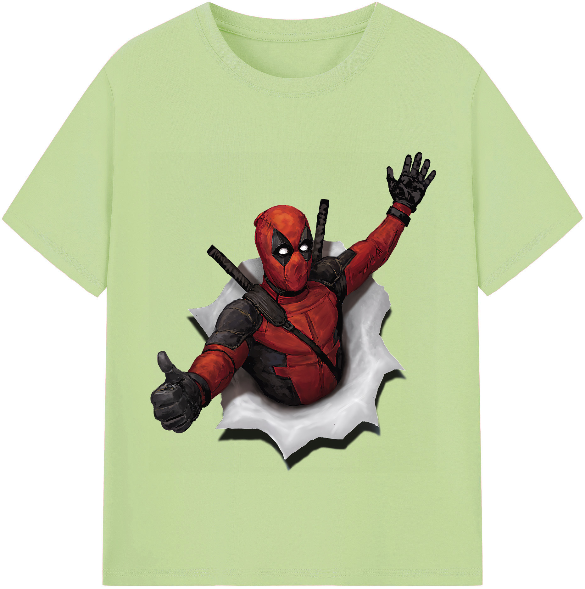 （画像用） Deadpool デッドプール 綿100％半袖Tシャツ（フロントプリント）